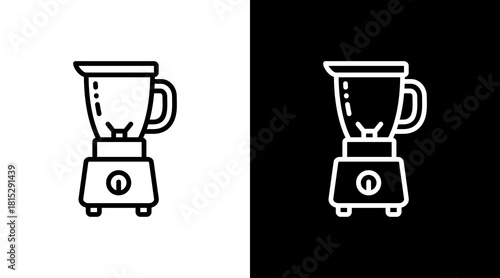 Blender White Icon Set Design
