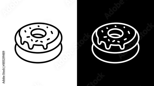 Doughnut White Icon Set Design