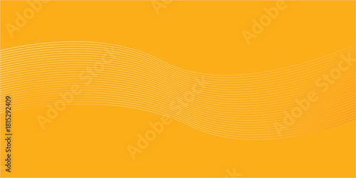 Abstract orange and yellow gradient background illustration with artistic light lines and flowing wave patterns