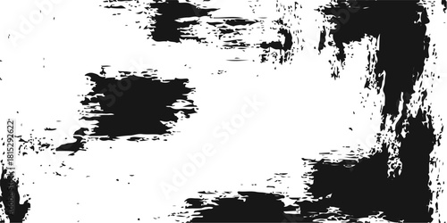 Black and white grungy ink splatter paint texture pattern design vector drop blot brush abstract stain spot wallpaper element border frame illustration