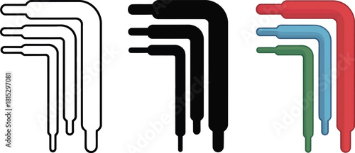 alphabet letter c d , screw, collection, sizes, set, engineering, showing, icons, wrench