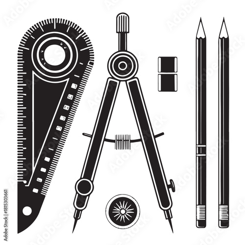 Black graphic arts Silhouette Vector, High Quality Illustration on White Background