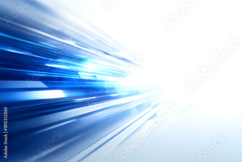 ホワイトの強い光がブルーラインと共に走るダイナミックな背景
