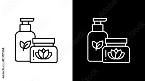 Herbal White Icon Set Design