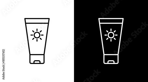 Uv Protection Compounds White Icon Set Design