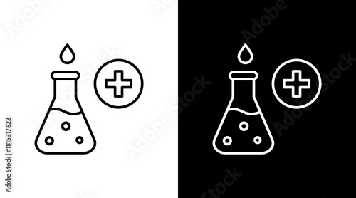 Additional Chemicals White Icon Set Design