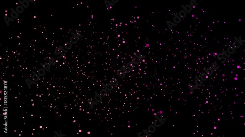 Particles, 4K, Gradation, Special Effects, Animation, Background, Materials, Nature, Motion, Simple, Effects, Fantastical, Video Footage, Pink, Purple, Squares, Dots, Space