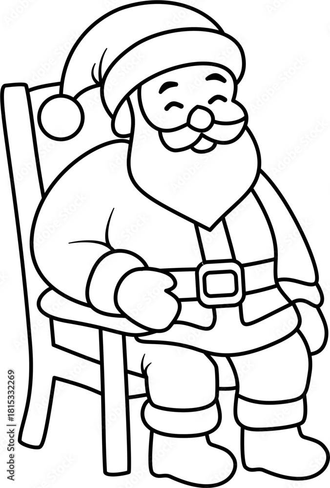 Fototapeta premium Santa Claus SVG Illustration – Cute Christmas Santa Character Vector