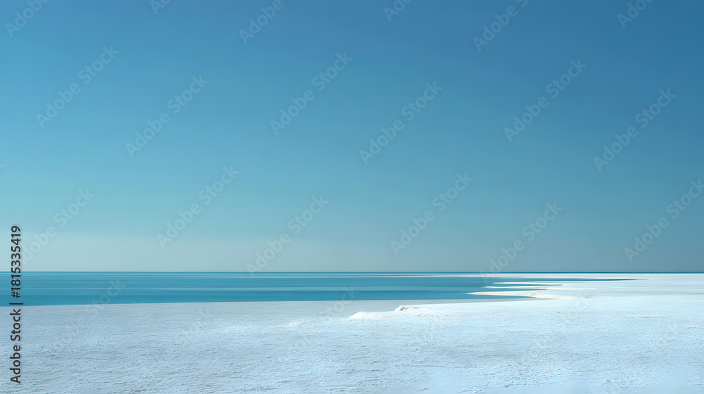 Obraz premium Serene Salt Flat Horizon