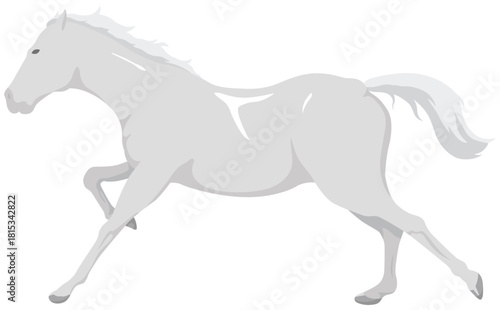 躍動する馬イラスト