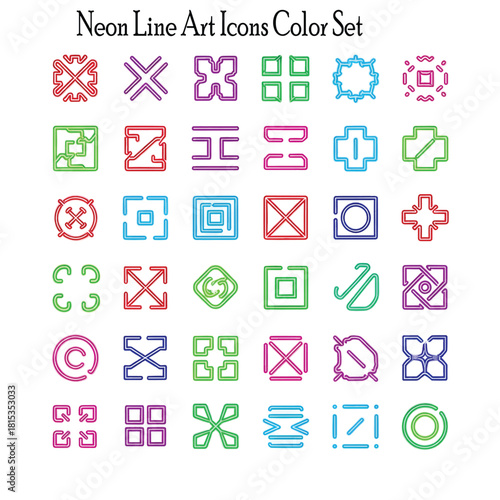 Neon Light and Glowing Sign Illustration