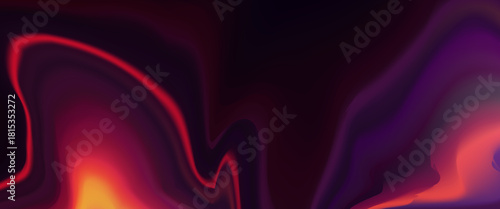 Vibrant abstract fluid background with glowing red, orange, and purple waves, creating a dynamic, energetic, and modern gradient flow.