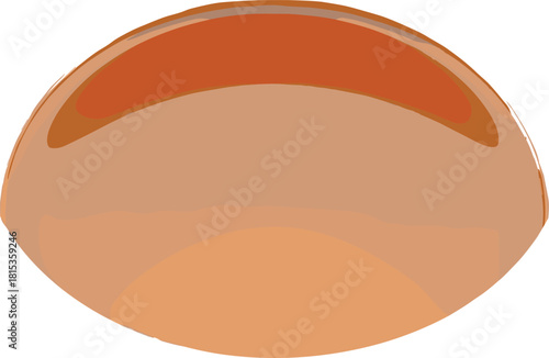 Close-up top view abstract vector illustration of layered coffee beverage surface, showcasing shades of brown and beige foam for coffee texture and aroma concept.