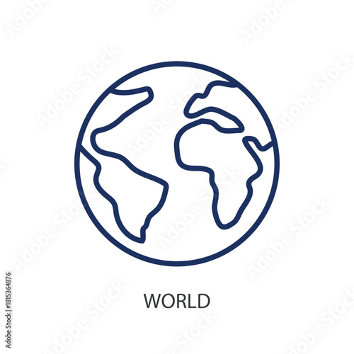 World thin line icons. Original vector illustration.