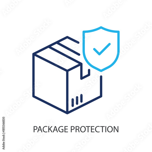 Package protection thin line icons. Original vector illustration.