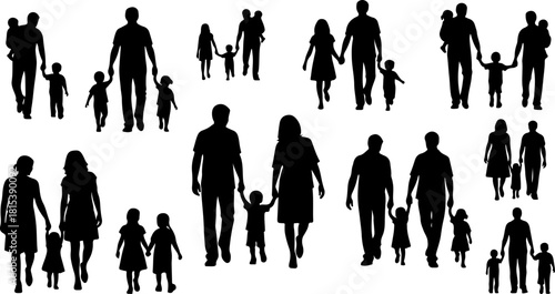 family silhouette, family bundle, family clipart, family svg, family png, family eps, family vector, parents silhouette, kids silhouette, mom dad kids, couple silhouette, children silhouette, family w