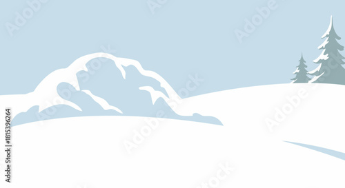 winter landscape with snow