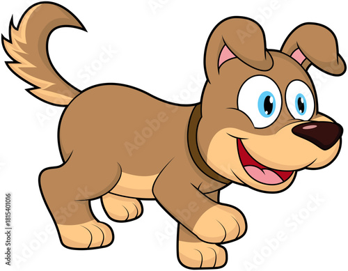 Cute sneaking brown dog