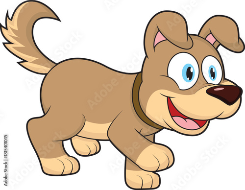Cute sneaking brown dog