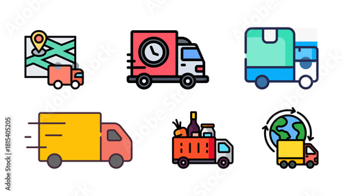 Premium Delivery Icon & Vector Pack | Fast Delivery, Delivery Bike, Delivery Truck, Emergency Delivery Illustrations