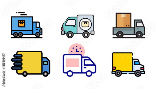 Premium Delivery Icon & Vector Pack | Fast Delivery, Delivery Bike, Delivery Truck, Emergency Delivery Illustrations