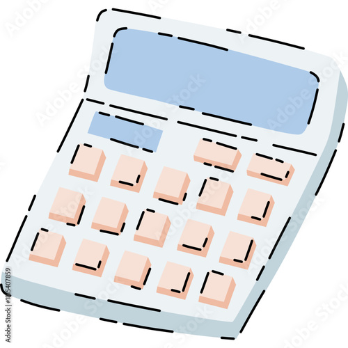 doodle calculator filled style