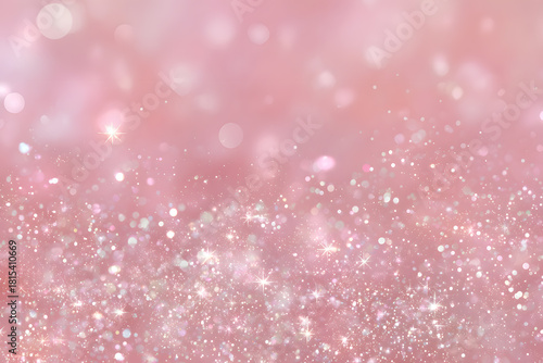 Shimmering Pink Glitter and Bokeh Lights