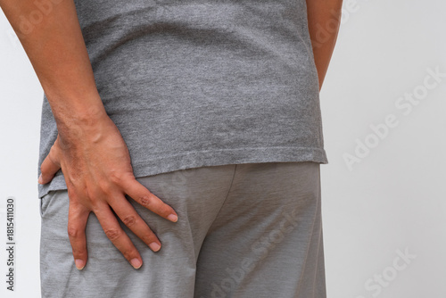 Hip and glute pain relief—targeted therapy for sciatica, piriformis syndrome, or muscle strain. Ideal for medical ads with copy space.