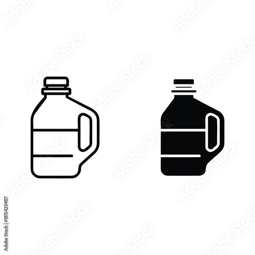 Gallon jug icon outline and solid graphic design vector symbol