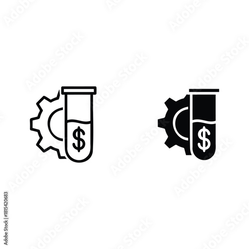 Financial analysis and development icon, investment process concept.