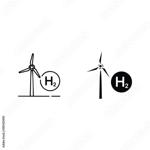 Green hydrogen production via wind energy. sustainable power.