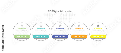 Vector infographic business template colorful design