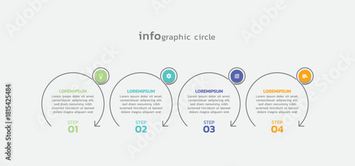 Vector infographic business template colorful design
