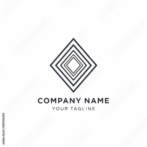 Abstract geometric diamond logo design with nested squares.