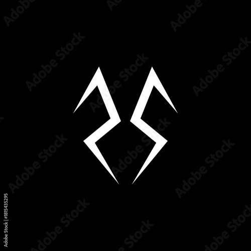 black and white star