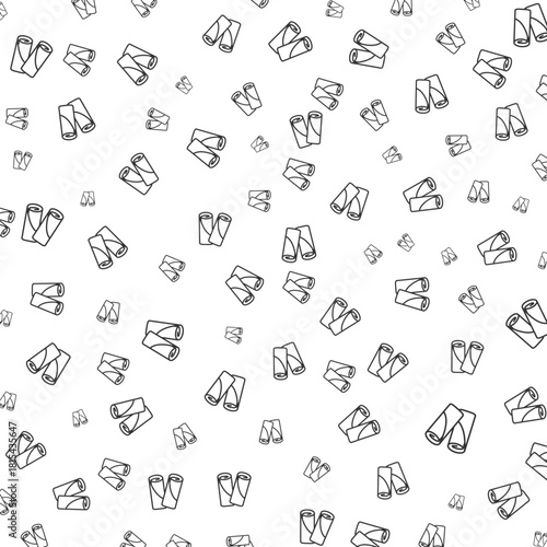 Cartoon Spring Roll Seamless Pattern Tasty Food Illustration Background