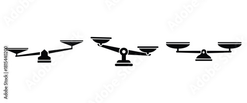 “Scales of Justice Icon Collection – Classic Legal Balance Symbols and Vintage Law Silhouette Set”