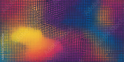 Radiant dotted patterns dissolve into layered hues, creating a calm, modern visual rhythm