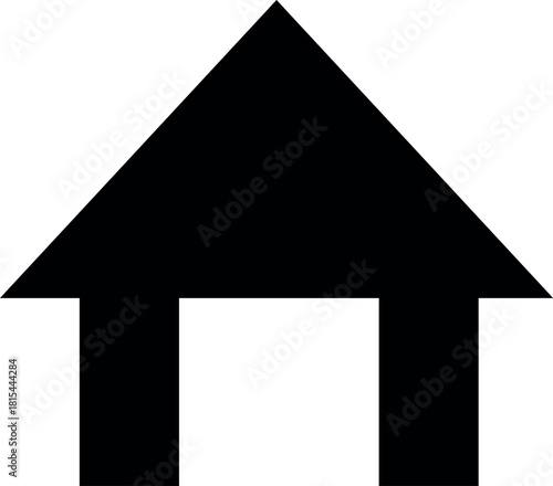Simple black house icon white