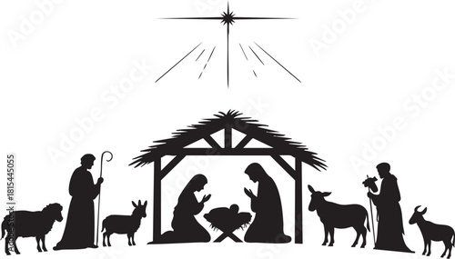 Silhouette of a Man Wearing a Hat and Holding a Cane person male