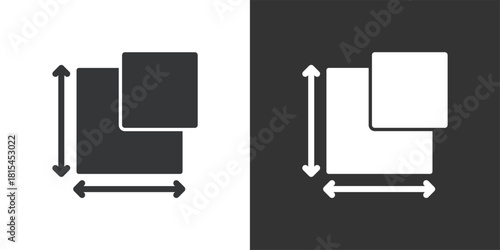 Land Area Measurement icon. Solid glyph series icon