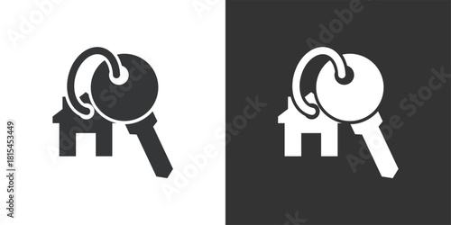 House Key icon. Solid glyph series icon