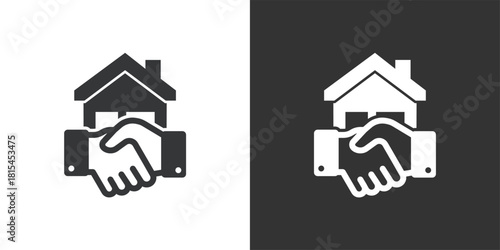 Property Deal icon. Solid glyph series icon