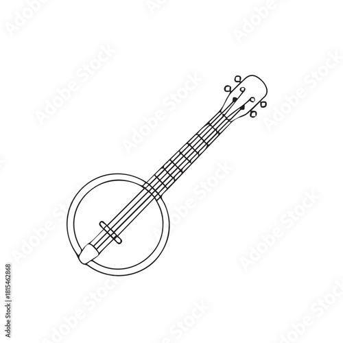 traditional guitar isolated on white