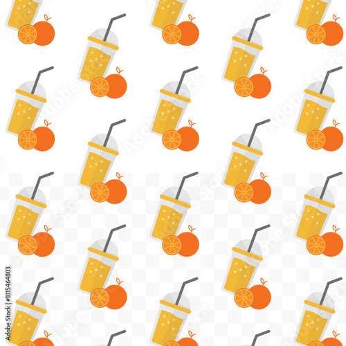 Flat Orange Striped Happy Birthday Garland String Decoration Element Graphic