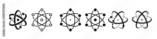 Set of Atomium vector illustration