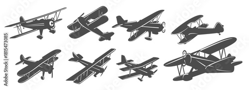 biplane silhouettes