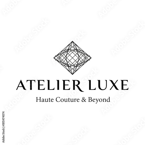 Atelier Luxe Haute Couture  Beyond logo with geometric diamond design.