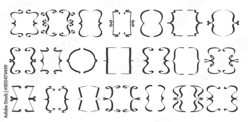 Set of Bracket vector illustration