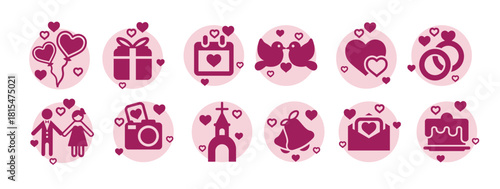 Set of love vector illustration